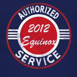 Authorized Service 2012 Chevy Equinox Distressed Look Dark T Shirt