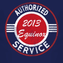 Authorized Service 2013 Chevy Equinox Distressed Look Dark T Shirt