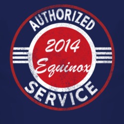 Authorized Service 2014 Chevy Equinox Distressed Look Dark T Shirt