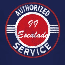 Authorized Service 1999 Cadillac Escalade Distressed Look Dark T Shirt