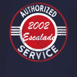 Authorized Service 2002 Cadillac Escalade Distressed Look Dark T Shirt