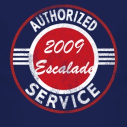 Authorized Service 2009 Cadillac Escalade Distressed Look Dark T Shirt