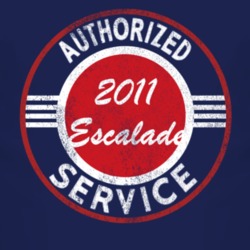 Authorized Service 2011 Cadillac Escalade Distressed Look Dark T Shirt