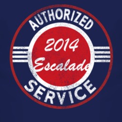 Authorized Service 2014 Cadillac Escalade Distressed Look Dark T Shirt