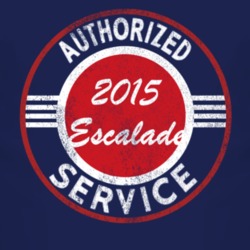 Authorized Service 2015 Cadillac Escalade Distressed Look Dark T Shirt