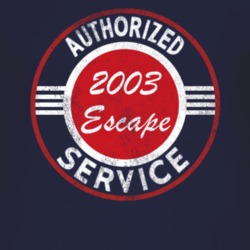 Authorized Service 2003 Escape Distressed Look Dark T Shirt
