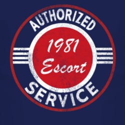 Authorized Service 1981 Escort Distressed Look Dark T Shirt