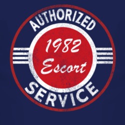 Authorized Service 1982 Escort Distressed Look Dark T Shirt