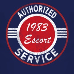 Authorized Service 1983 Escort Distressed Look Dark T Shirt