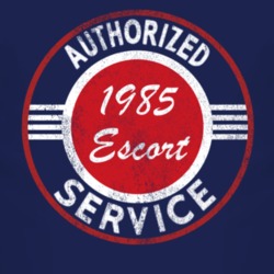 Authorized Service 1985 Escort Distressed Look Dark T Shirt