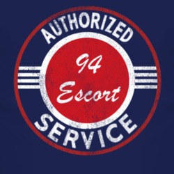 Authorized Service 1994 Escort Distressed Look Dark T Shirt
