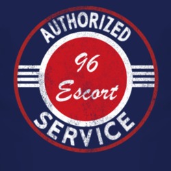 Authorized Service 1996 Escort Distressed Look Dark T Shirt
