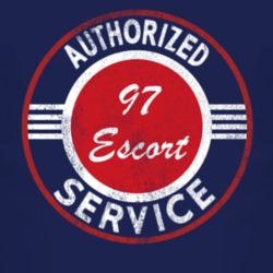 Authorized Service 1997 Escort Distressed Look Dark T Shirt