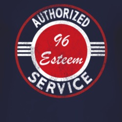 Authorized Service 1996 Chevy Esteem Distressed Look Dark T Shirt