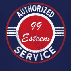 Authorized Service 1999 Chevy Esteem Distressed Look Dark T Shirt