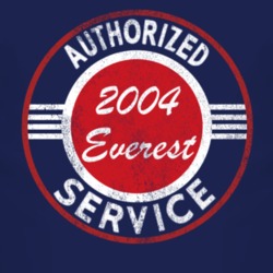 Authorized Service 2004 Everest Distressed Look Dark T Shirt