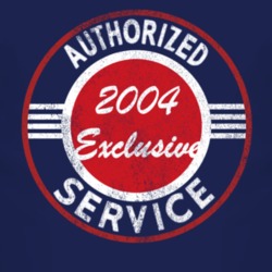 Authorized Service 2004 Chevy Exclusive Distressed Look Dark T Shirt