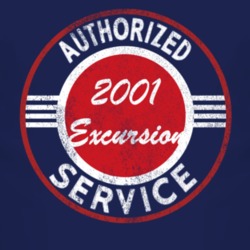 Authorized Service 2001 Excursion Distressed Look Dark T Shirt