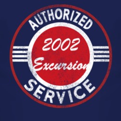Authorized Service 2002 Excursion Distressed Look Dark T Shirt