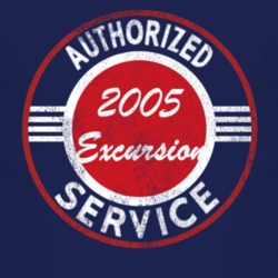 Authorized Service 2005 Excursion Distressed Look Dark T Shirt