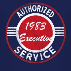 Authorized Service 1983 Chrysler Executive Distressed Look Dark T Shir