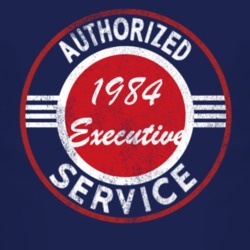 Authorized Service 1984 Chrysler Executive Distressed Look Dark T Shir