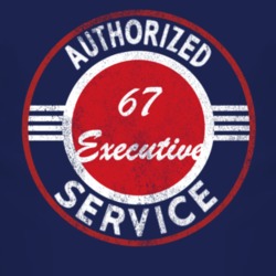 Authorized Service 1967 Pontiac Executive Distressed Look Dark T Shirt