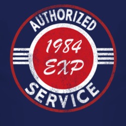 Authorized Service 1984 EXP Distressed Look Dark T Shirt
