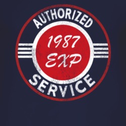 Authorized Service 1987 EXP Distressed Look Dark T Shirt