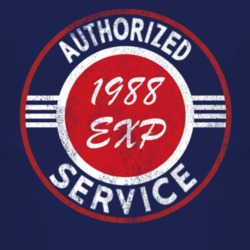 Authorized Service 1988 EXP Distressed Look Dark T Shirt