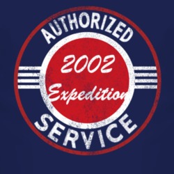 Authorized Service 2002 Expedition Distressed Look Dark T Shirt