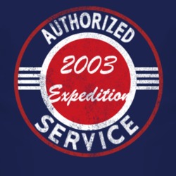 Authorized Service 2003 Expedition Distressed Look Dark T Shirt