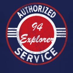 Authorized Service 1994 Explorer Distressed Look Dark T Shirt