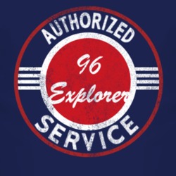 Authorized Service 1996 Explorer Distressed Look Dark T Shirt