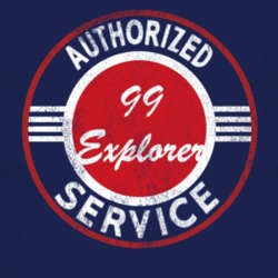 Authorized Service 1999 Explorer Distressed Look Dark T Shirt
