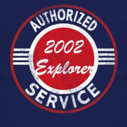 Authorized Service 2002 Explorer Distressed Look Dark T Shirt