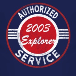 Authorized Service 2003 Explorer Distressed Look Dark T Shirt