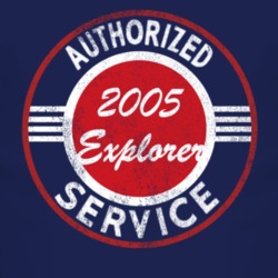 Authorized Service 2005 Explorer Distressed Look Dark T Shirt