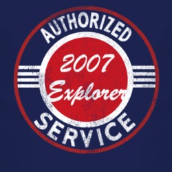 Authorized Service 2007 Explorer Distressed Look Dark T Shirt
