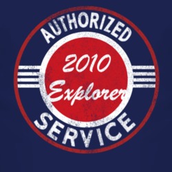 Authorized Service 2010 Explorer Distressed Look Dark T Shirt
