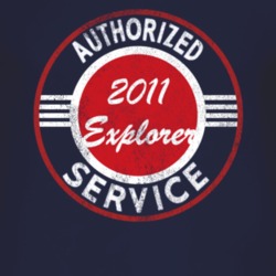 Authorized Service 2011 Explorer Distressed Look Dark T Shirt