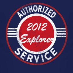 Authorized Service 2012 Explorer Distressed Look Dark T Shirt