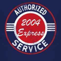 Authorized Service 2004 Chevy Express Distressed Look Dark T Shirt