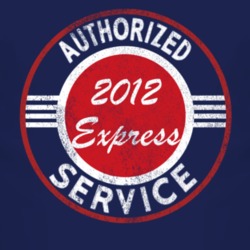 Authorized Service 2012 Chevy Express Distressed Look Dark T Shirt