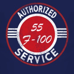 Authorized Service 1955 F-100 Distressed Look Dark T Shirt