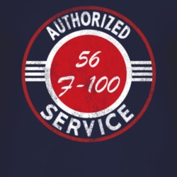 Authorized Service 1956 F-100 Distressed Look Dark T Shirt