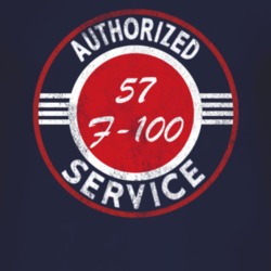 Authorized Service 1957 F-100 Distressed Look Dark T Shirt