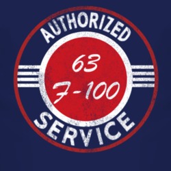 Authorized Service 1963 F-100 Distressed Look Dark T Shirt