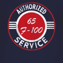 Authorized Service 1965 F-100 Distressed Look Dark T Shirt