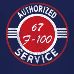 Authorized Service 1967 F-100 Distressed Look Dark T Shirt